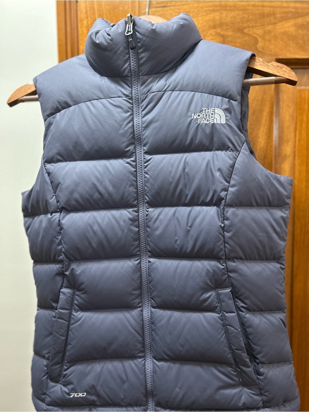 The North Face Blue Gray 700 Down Puffer Vest